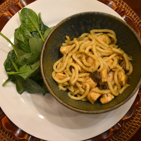 Udon Noodles with Curried Chicken | Recipe By www.AfterOrangeCounty.com