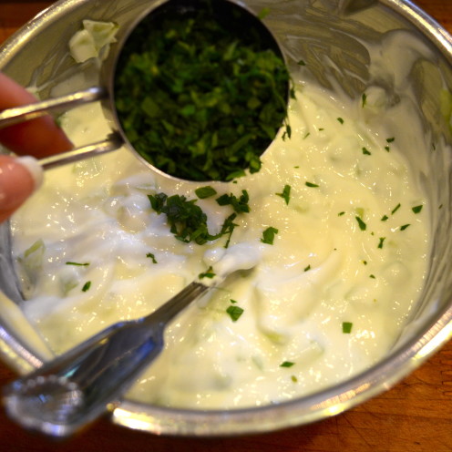 Cucumber-Mint Yogurt Sauce | Recipe By www.AfterOrangeCounty.com