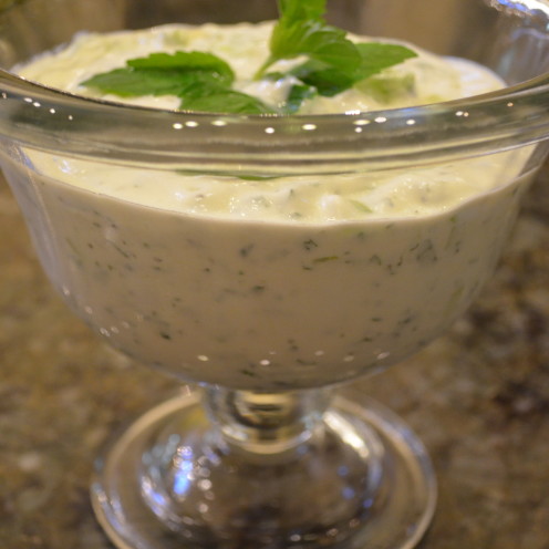 Cucumber - Mint Yogurt Sauce Recipe | Celebrating Spring with a Typical Nowruz Feast | www.AfterOrangeCounty.com