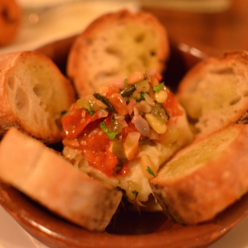 BACALAO salt cod, pickled ramp, tomato confit, lemon, pine nut | www.AfterOrangeCounty.com