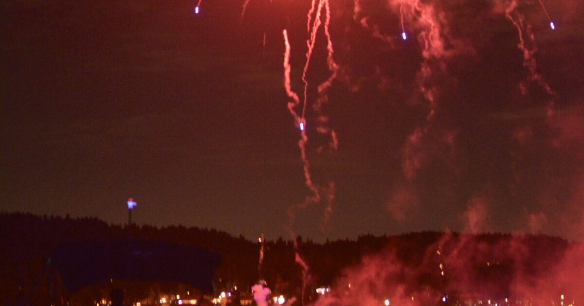 Fireworks over Lake Arrowhead