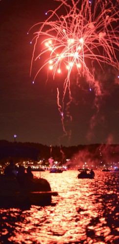 Fireworks over Lake Arrowhead | www.AfterOrangeCounty.com
