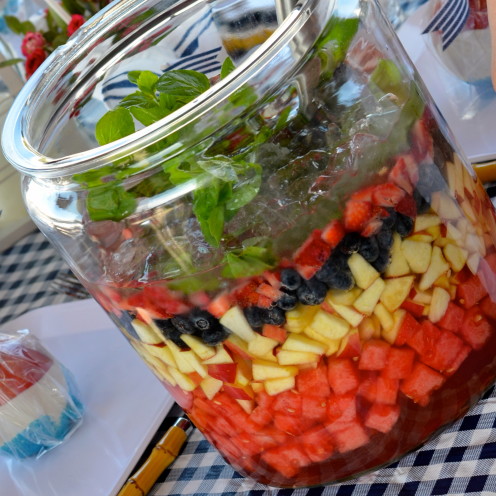 Red White and Blue Sangria Recipe | By www.AfterOrangeCounty.com
