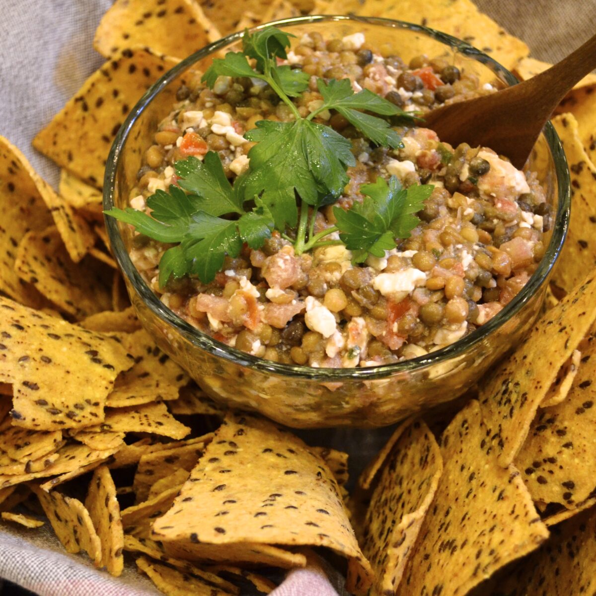 BRUSCHETTA, LENTIL & FETA CHEESE DIP RECIPE