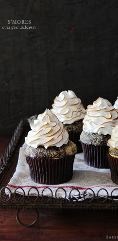 20 WAYS TO CELEBRATE NATIONAL S'MORES DAY | www.AfterOrangeCounty.com | Smores Cupcakes | Via Bakers Royale
