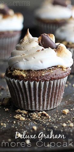20 WAYS TO CELEBRATE NATIONAL S'MORES DAY | www.AfterOrangeCounty.com | S'mores Cupcakes from Creme de la Crumb