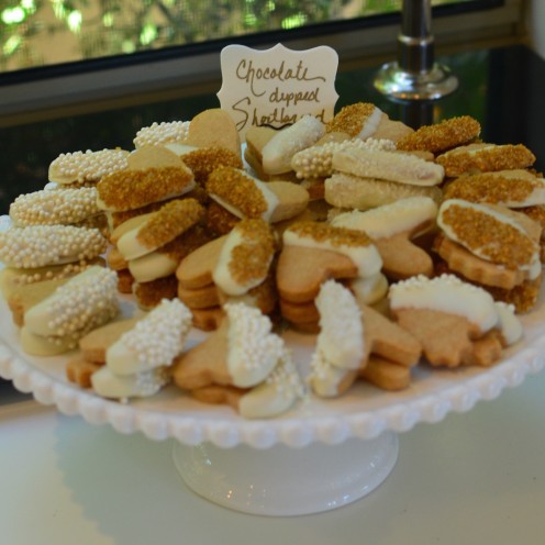 HOW TO HOST A BEAUTIFUL BRIDAL SHOWER | www.AfterOrangeCounty.com |#White #Chocolate Dipped #Shortbread #Cookies