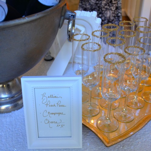 CHAMPAGNE COCKTAIL ANYONE? How to host a beautiful Bubbly Bar | www.AfterOrangeCounty.com | #Champagne
