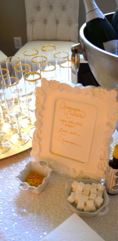 CHAMPAGNE COCKTAIL ANYONE? How to host a beautiful Bubbly Bar | www.AfterOrangeCounty.com