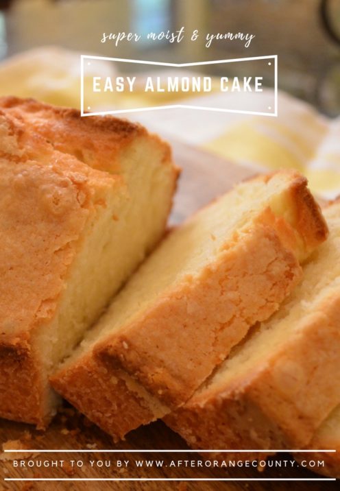EASY ALMOND CAKE RECIPE | www.AfterOrangeCounty.com