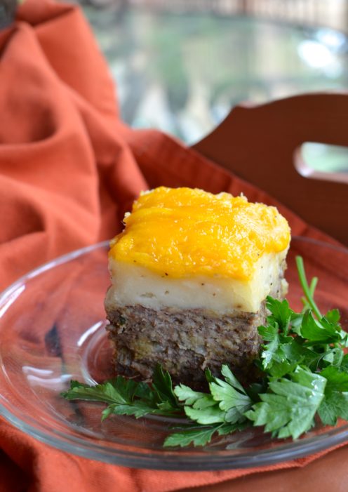 MEATLOAF WITH CHEESY MASHED POTATOES | Recipe @ www.AfterOrangeCounty.com