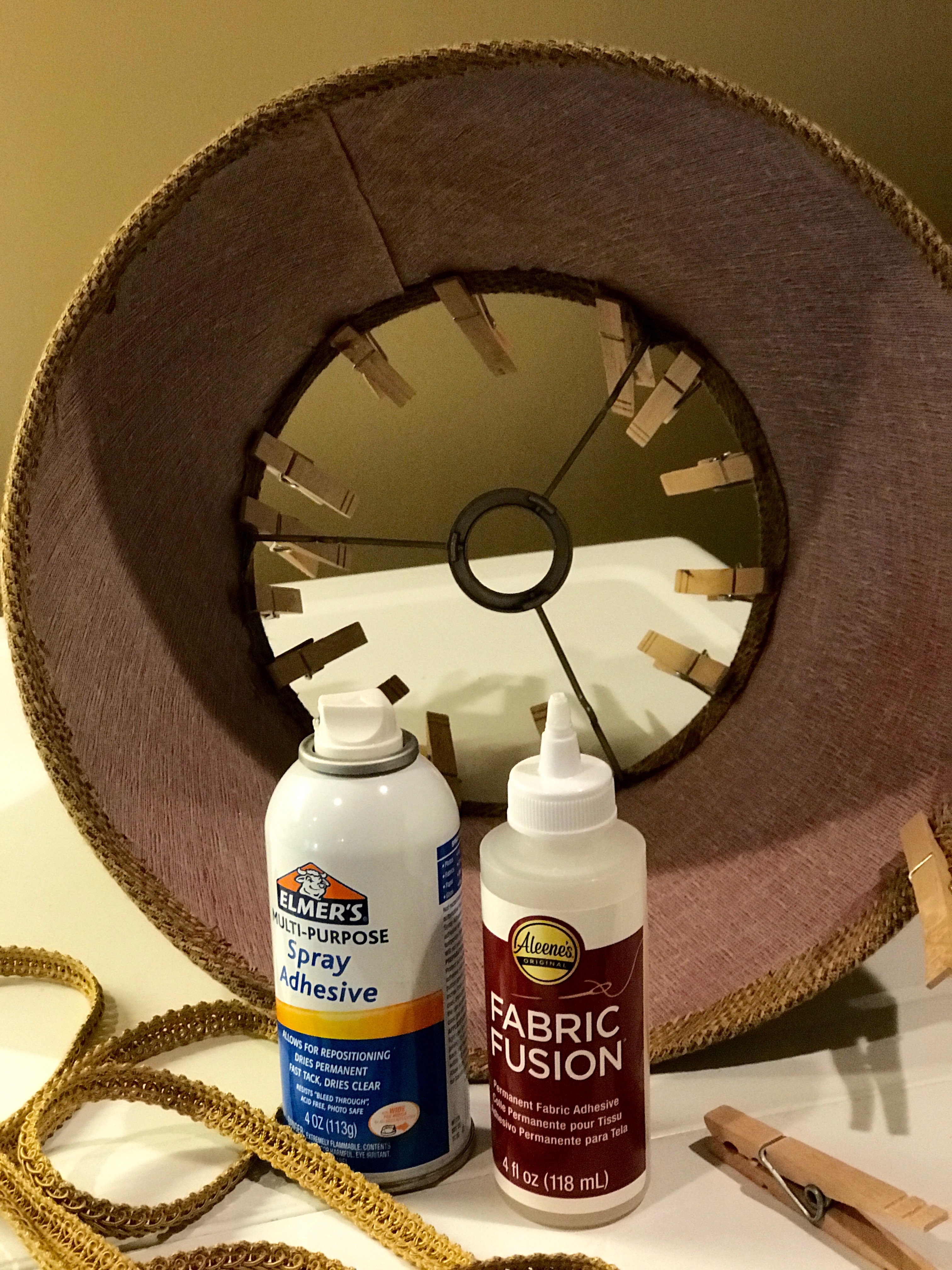 HOW TO RECOVER A LAMPSHADE WITH FABRIC