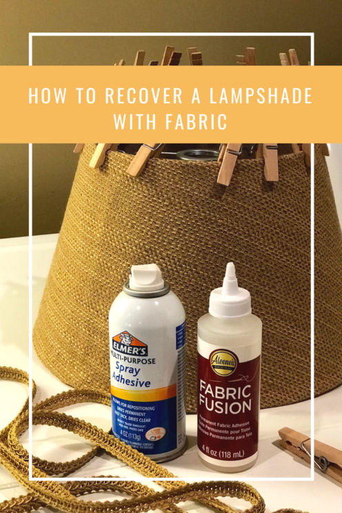 HOW TO RECOVER A LAMPSHADE WITH FABRIC | www.AfterOrangeCounty.com