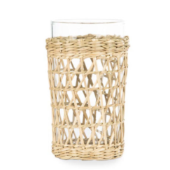 AN EASY THANKSGIVING TABLESCAPE TO IMPRESS |  Rattan Wrapped Drinking Glasses | www.AfterOrangeCounty.com #RattanWrappedDrinkingGlasses #Horchow