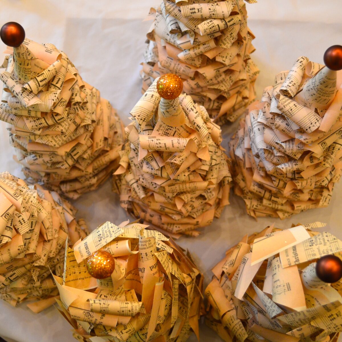 VINTAGE SHEET MUSIC CHRISTMAS TREES