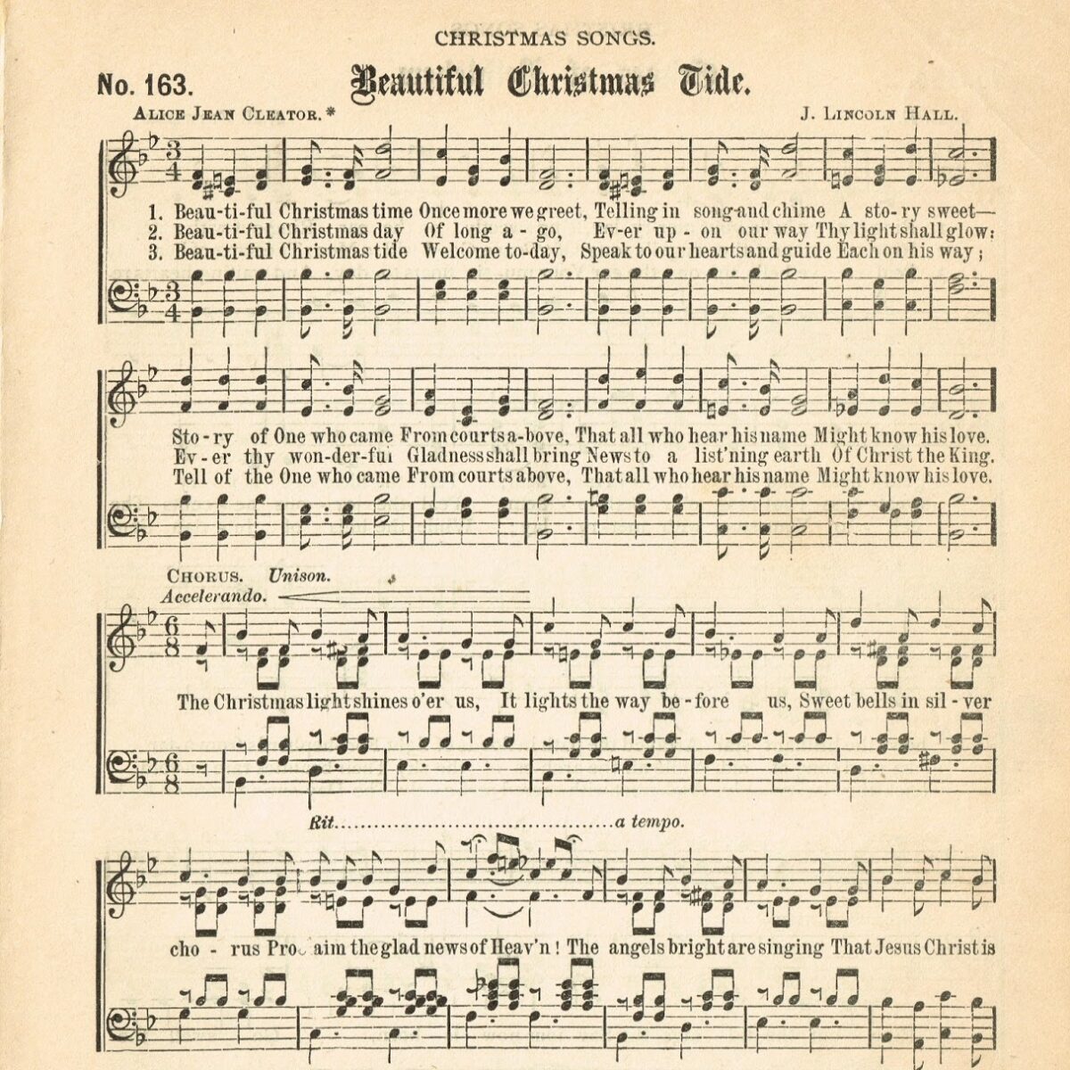 VINTAGE SHEET MUSIC CHRISTMAS TREES