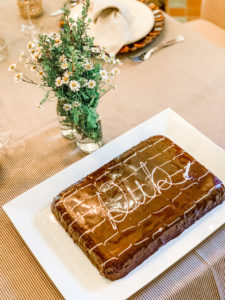 THE ZOMBIE WHO CAME TO DINNER | Chocolate Chevron Cake | Ina Garten's Recipe | www.AfterOrangeCounty.com